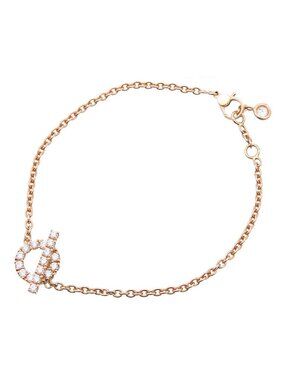 Hermes Finesse Pink Gold 18k Diamond ST Bracelet